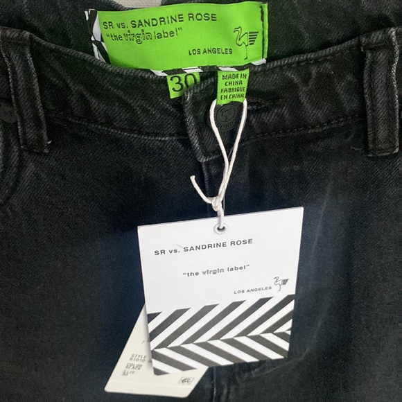 (A55) Sandrine Rose Black Short Shorts, Size 30, NWT - Picture 8 of 15